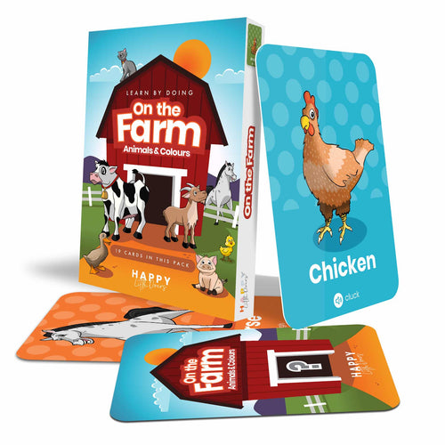 On the Farm Animal & Colour Cards for Nursery & Preschool