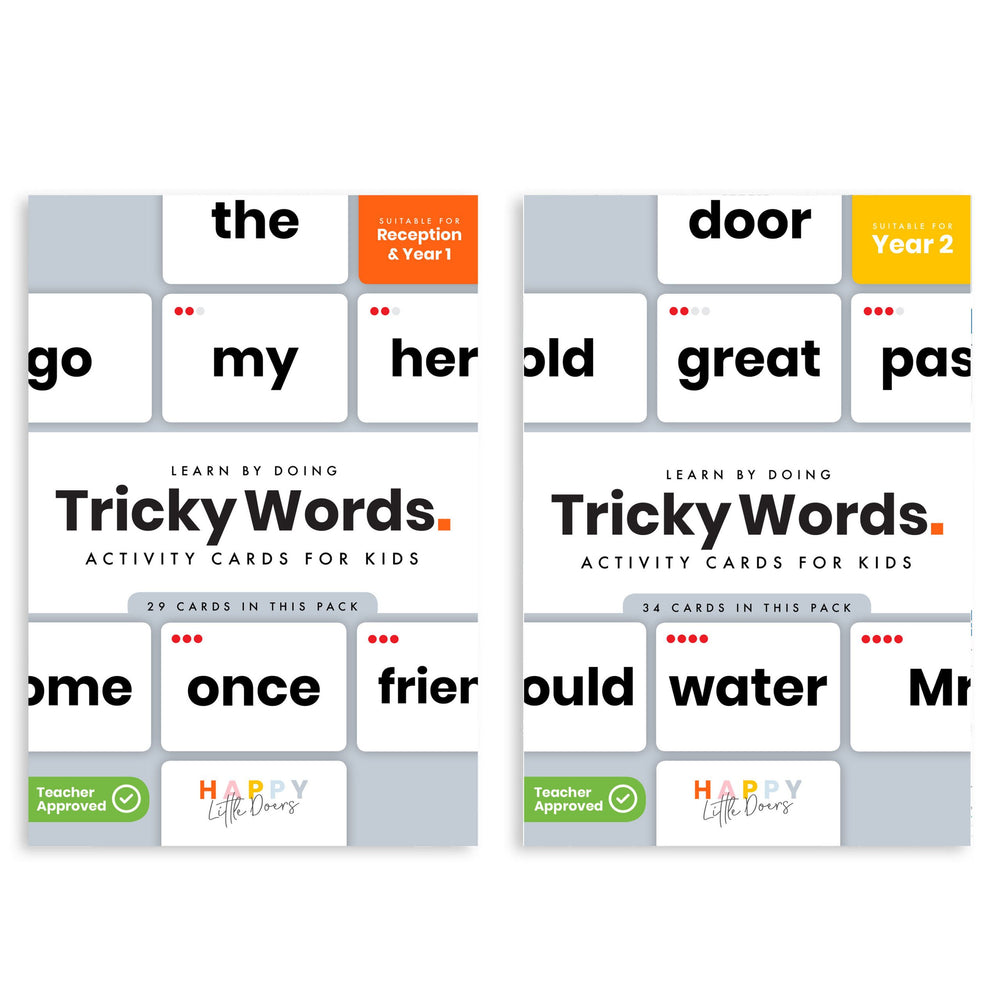 Tricky Words Activity Flashcards Bundle - Reception, Year 1 & Year 2
