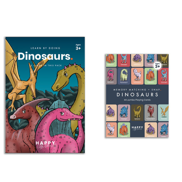 The Dinosaur Bundle — Dinosaur Activity Flashcards and the Memory Match + Snap Game