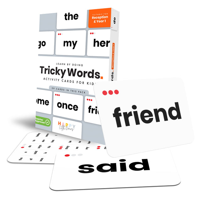 Tricky Words Reception & Year 1 flashcards, one of the four packs in The Complete School Flashcard Bundle