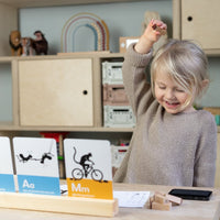 Large Wooden Flashcard Display Stand | Holder | Rack