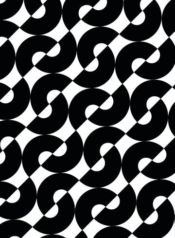 A black and white wave card, slightly blurred