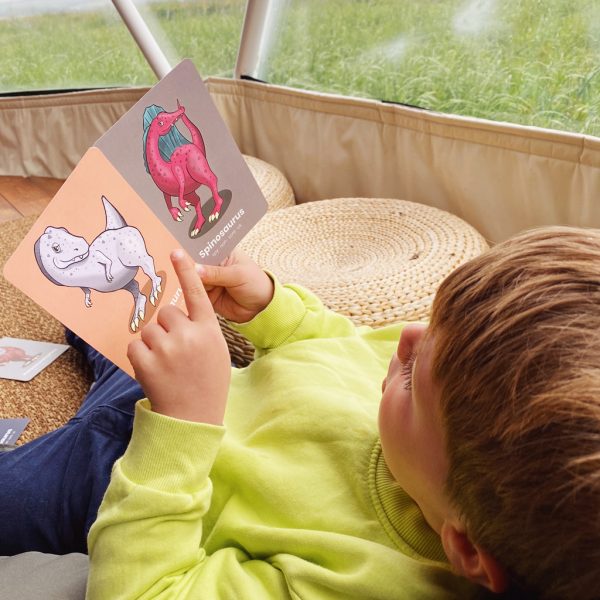 Dinosaur flashcards for learning Cretaceous, Jurassic and Mesozoic dinosaurs, pterosaurs and plesiosaurs