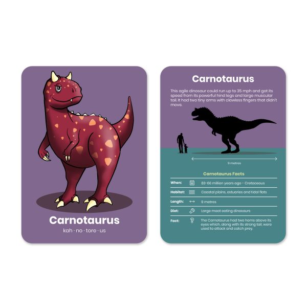 Carnotaurus Dinosaur Flashcard