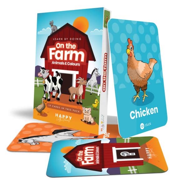 On the Farm Animal & Colour Cards for Toddlers