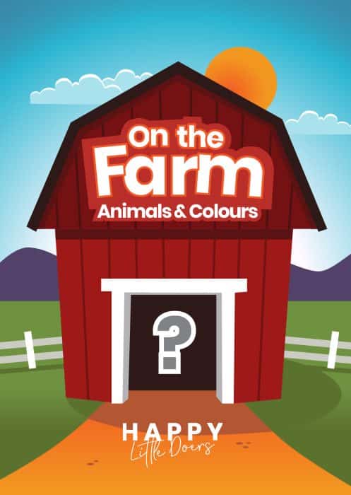 Learn farmyard animals and colour cards for toddlers